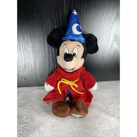 Vntg Rare Mickey Mouse Fantasia‎ Sorcerer Plush 13in Walt Disney World Exclusive - Picture 1 of 8